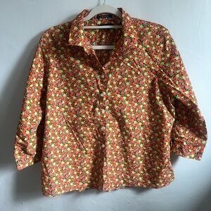 LANDS END SUPIMA COTTON BLOUSE - SIZE 16P